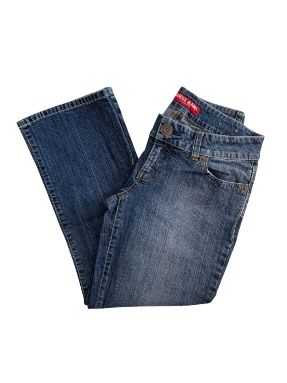GUESS Cropped Denim Jeans Womens Size 28 Stretch Ankle Jeans Blue Denim Casual